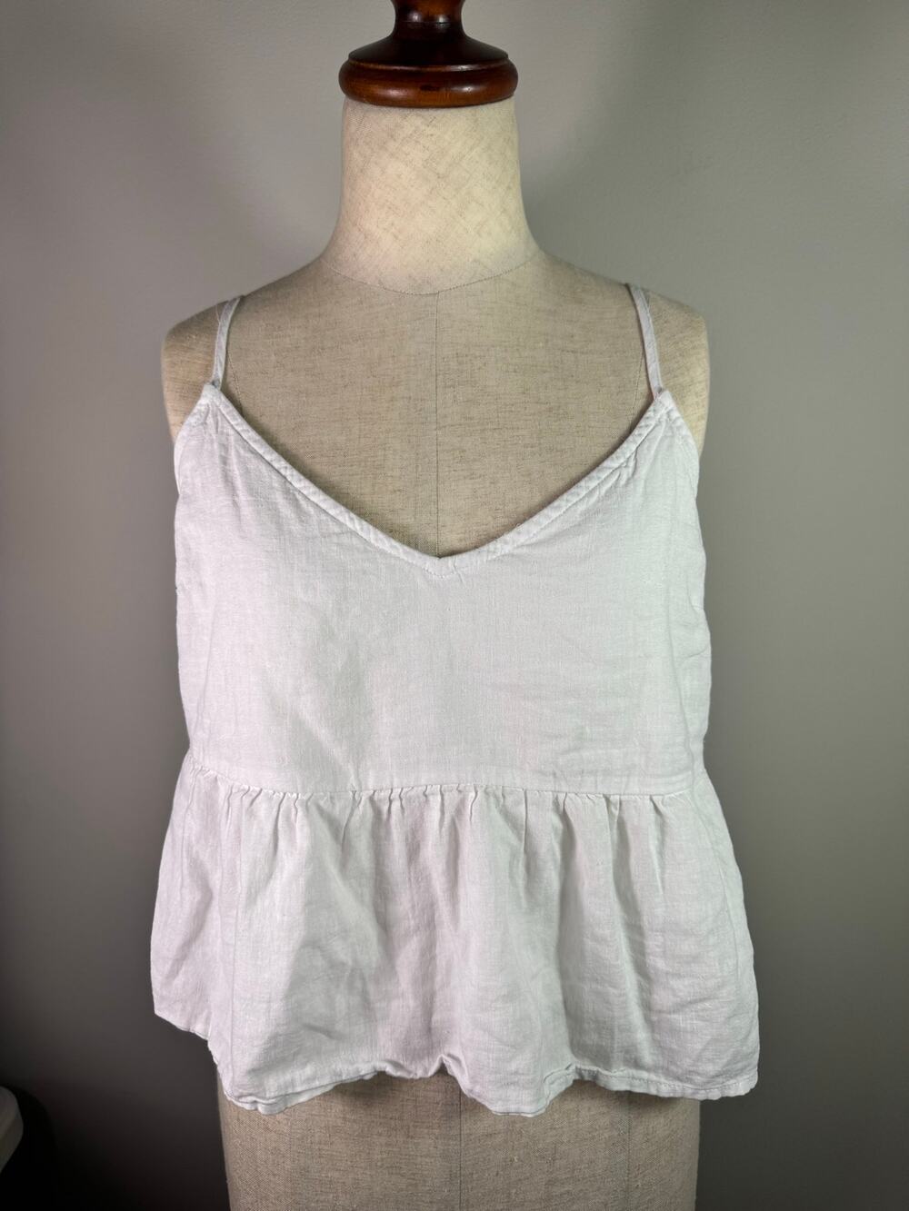 Abercrombie & Fitch Linen White Tank Top Size XS
